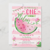 Wassermelone-1. Geburtstags-Einladung Einladung (Vorderseite)