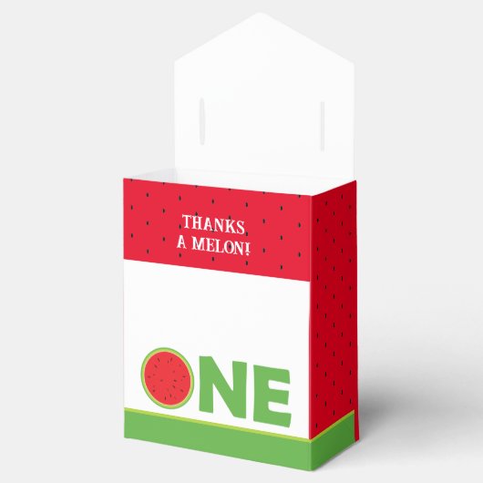 Wassermelone 1st Birthday Party Gable Box für Mädc Geschenkschachtel (Geöffnet)