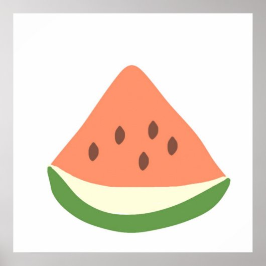 Wassermelone abstrakte Kunst Poster (Vorne)