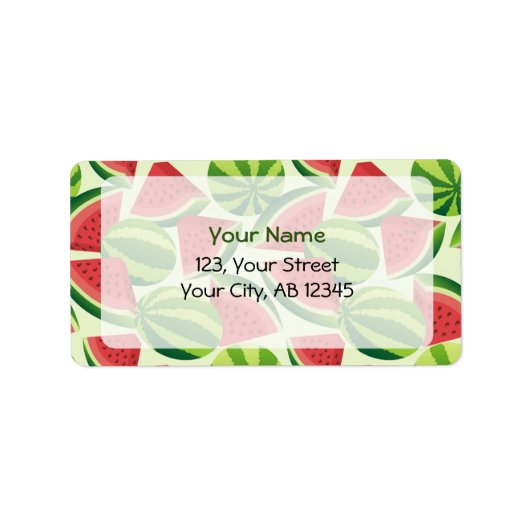 Wassermelone Adressaufkleber (Vorne)
