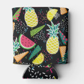 Wassermelone Ananas: Geometrisches nahtloses Muste Dosenkühler (Rückseite)