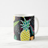Wassermelone Ananas: Geometrisches nahtloses Muste Kaffeetasse (VorderseiteRechts)