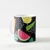 Wassermelone Ananas: Geometrisches nahtloses Muste Kaffeetasse (Vorderseite Links)