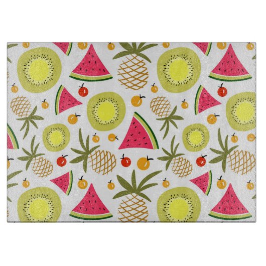Wassermelone, Ananas Kiwi Cutting Board Schneidebrett (Vorderseite)