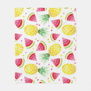 Wassermelone Ananas Sommer Nahtlose Printwerbung Fleecedecke