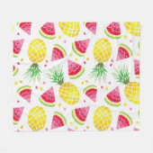 Wassermelone Ananas Sommer Nahtlose Printwerbung Fleecedecke (Vorderseite (Horizontal))