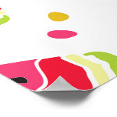 Wassermelone Ananas Sommer Nahtlose Printwerbung Poster (Ecke)