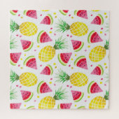 Wassermelone Ananas Sommer Nahtlose Printwerbung Puzzle (Horizontal)