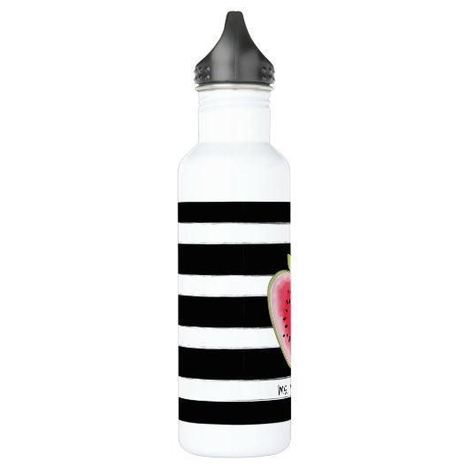 Wassermelone Apple Stripes personalisierten Lehrer Trinkflasche (Links)