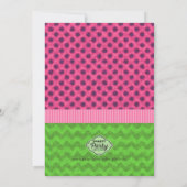 Wassermelone-Aquarell-Rosa-Geburtstags-Einladung Einladung (Rückseite)