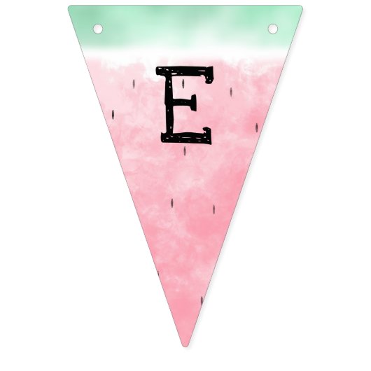 Wassermelone-Aquarell Wimpelkette (Zweite Fahne)