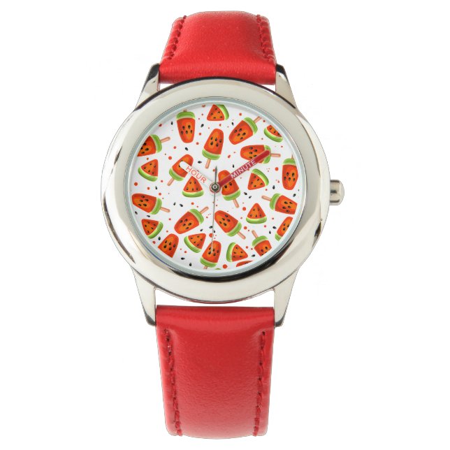 Wassermelone Armbanduhr (Vorderseite)