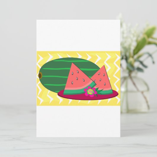 Wassermelone auf dem Grundstück Einladung (Stehend Vorderseite)