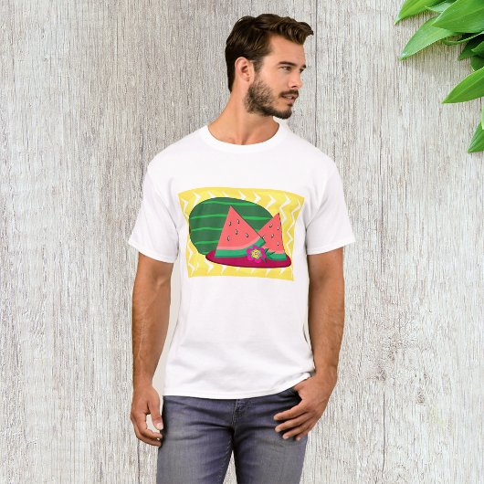 Wassermelone auf dem T - Shirt Mens