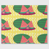 Wassermelone auf einem Plattenhüpfpapier Geschenkpapier (Flach)