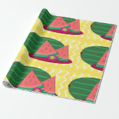 Wassermelone auf einem Plattenhüpfpapier Geschenkpapier (Ungerollt)