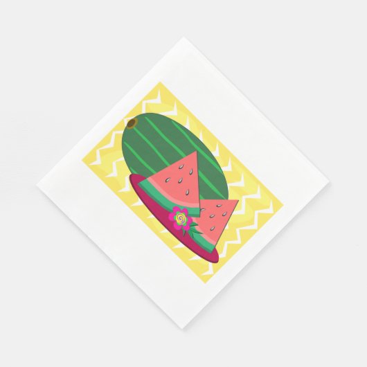 Wassermelone auf einem Plattenpapier Napkins Serviette (Ecke)