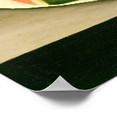 Wassermelone auf einer Platte - American Fine Art Poster (Ecke)