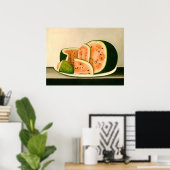 Wassermelone auf einer Platte - American Fine Art Poster (Heimbüro)