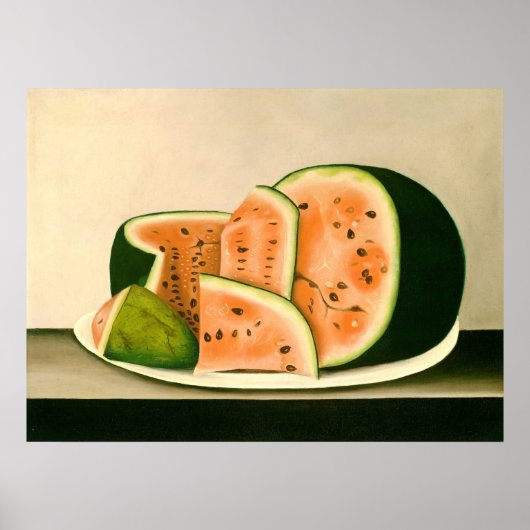 Wassermelone auf einer Platte - American Fine Art Poster (Vorne)