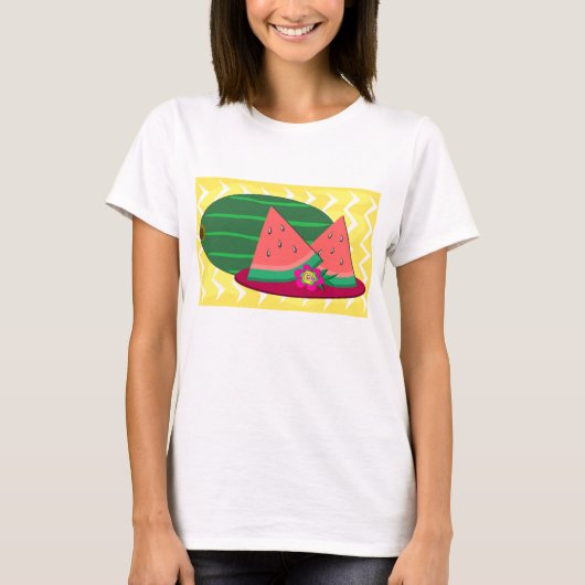 Wassermelone auf einer Platte T - Shirt der Frauen (Vorderseite)