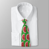 Wassermelone auf grüner Halsbekleidung Krawatte (Gebunden)
