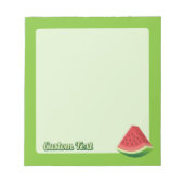 Wassermelone auf hellgrünem Hintergrund Notizblock (Vorderseite)