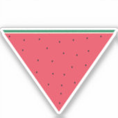 Wassermelone auf invertiertem rotem Dreieck Aufkleber (Vorderseite)