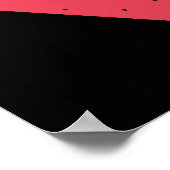 Wassermelone auf invertiertem rotem Dreieck Poster (Ecke)