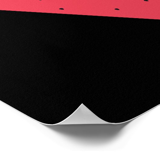 Wassermelone auf invertiertem rotem Dreieck Poster (Ecke)