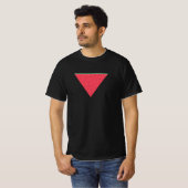 Wassermelone auf invertiertem rotem Dreieck T-Shirt (Vorne ganz)