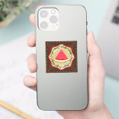 Wassermelone auf Olivenplatte mit palästinensische Aufkleber (Telefon)