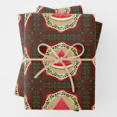 Wassermelone auf Olivenplatte mit palästinensische Geschenkpapier Set (Beispiel)