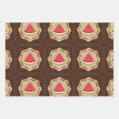 Wassermelone auf Olivenplatte mit palästinensische Geschenkpapier Set (Vorderseite)