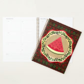 Wassermelone auf Olivenplatte mit palästinensische Planer (Anzeige)