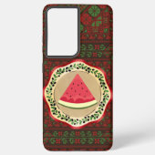Wassermelone auf Olivenplatte mit palästinensische Samsung Galaxy Hülle (Rückseite)