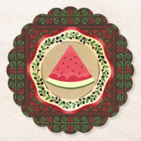 Wassermelone auf Olivenplatte mit palästinensische