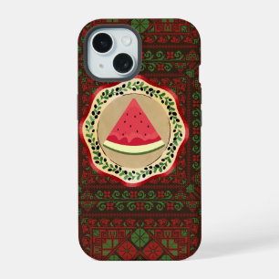 Wassermelone auf Oliventeller mit palästinensische iPhone 15 Hülle