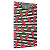 Wassermelone auf schwarzem u. weißem klemmbrett (Rechts)