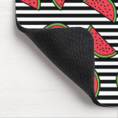 Wassermelone auf schwarzem u. weißem mousepad (Ecke)