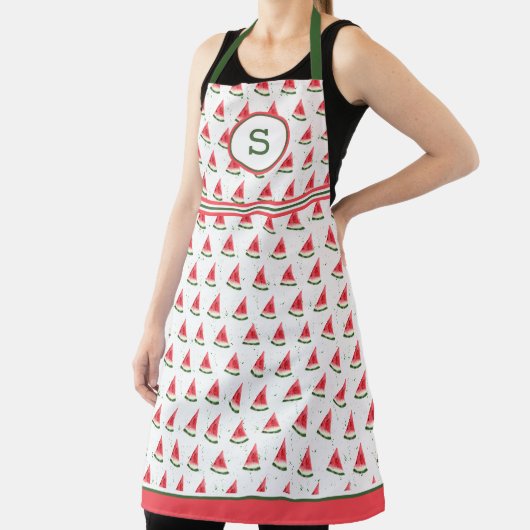 Wassermelone Auf Spritzer Mit Monogramm Schürze (InSitu)