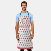 Wassermelone Auf Spritzer Mit Monogramm Schürze (Getragen)