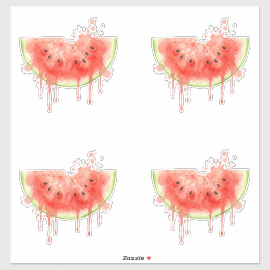 Wassermelone Aufkleber (Blatt)