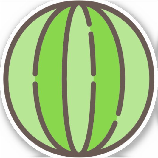 Wassermelone Aufkleber (Vorderseite)
