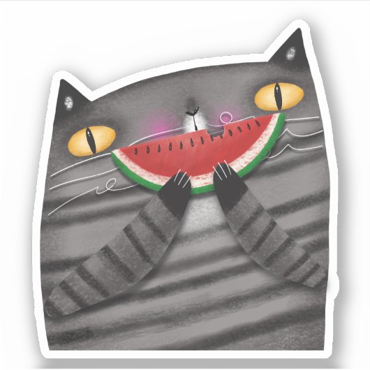 Wassermelone Aufkleber (Vorderseite)