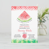 Wassermelone Babydusche Einladung (Stehend Vorderseite)