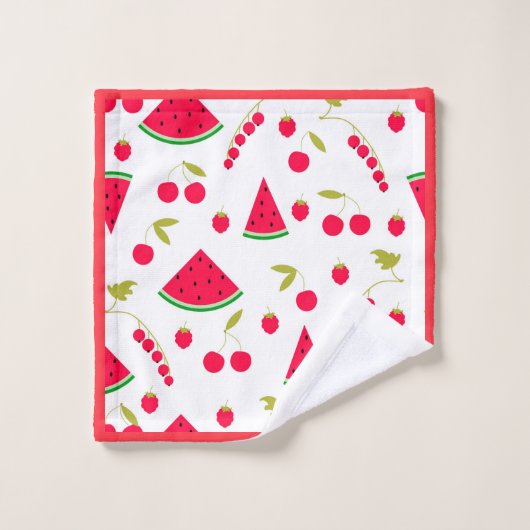 Wassermelone Badhandtuch Set (Waschlappen)