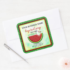 Wassermelone Beachte Soap Square Aufkleber