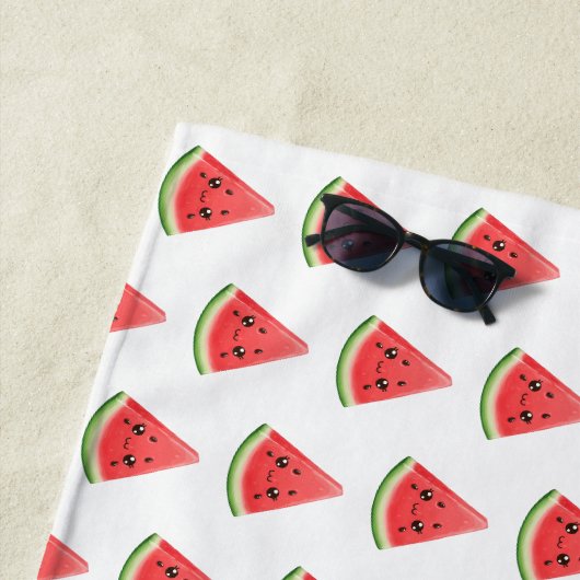 Wassermelone Benutzerdefiniert Lustiger Sommer Fru Strandtuch (Beispiel)