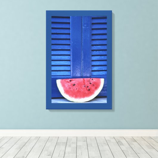 Wassermelone blau leinwanddruck (Insitu (Holzboden))